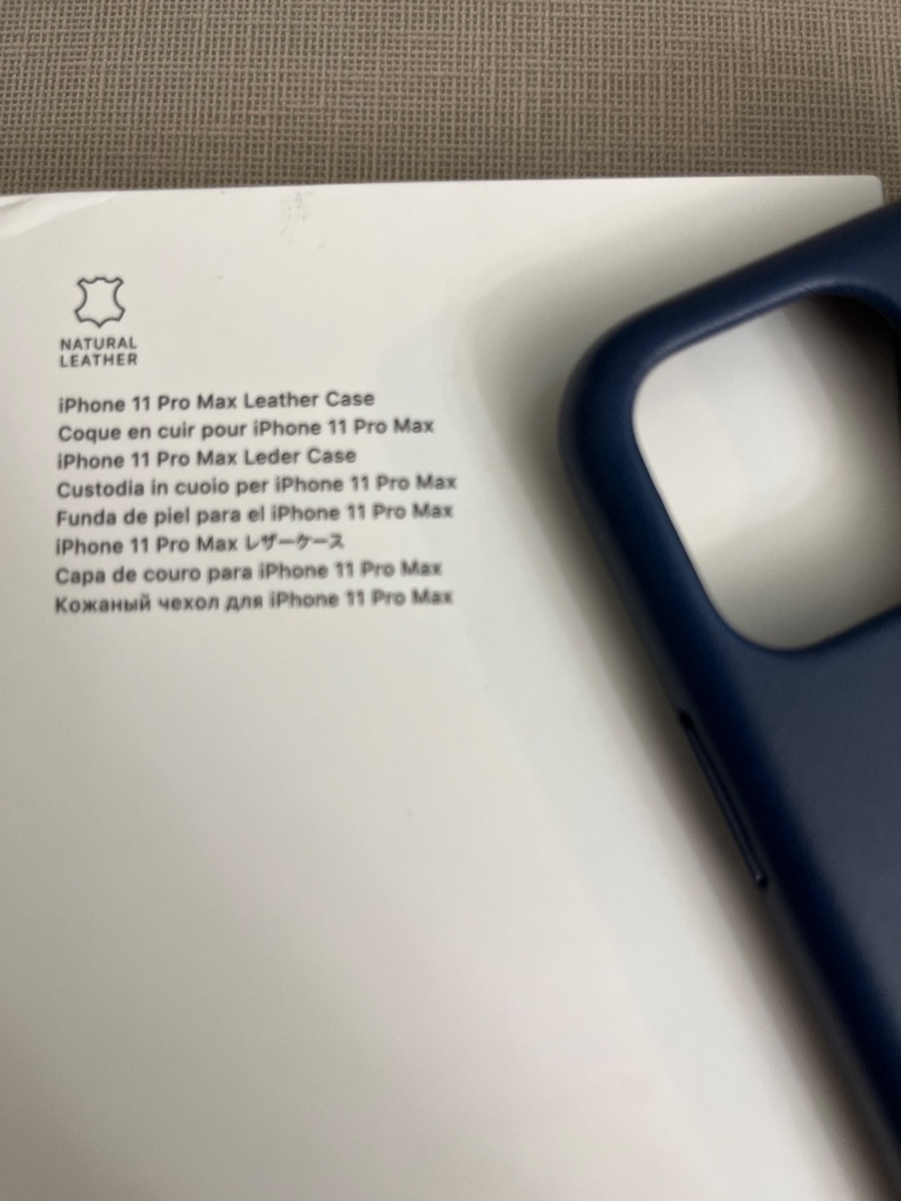 New Apple Leather Case for iPhone 11 Pro Max - Deep Blue - Picture 7 of 8